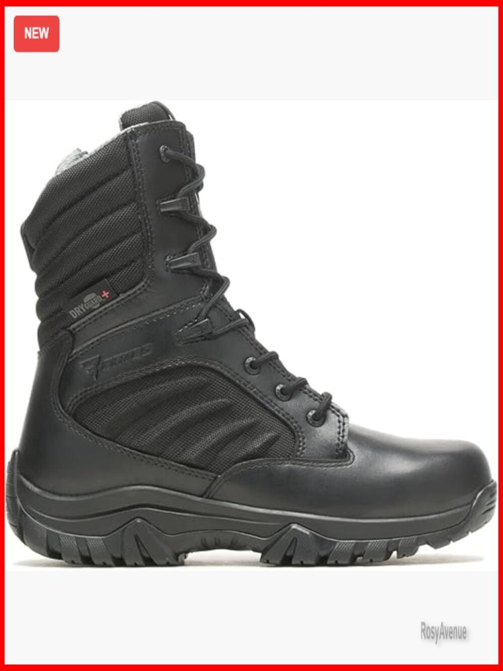 Waterproof Combat Boots with Side Zip, Tactical Work Shoes